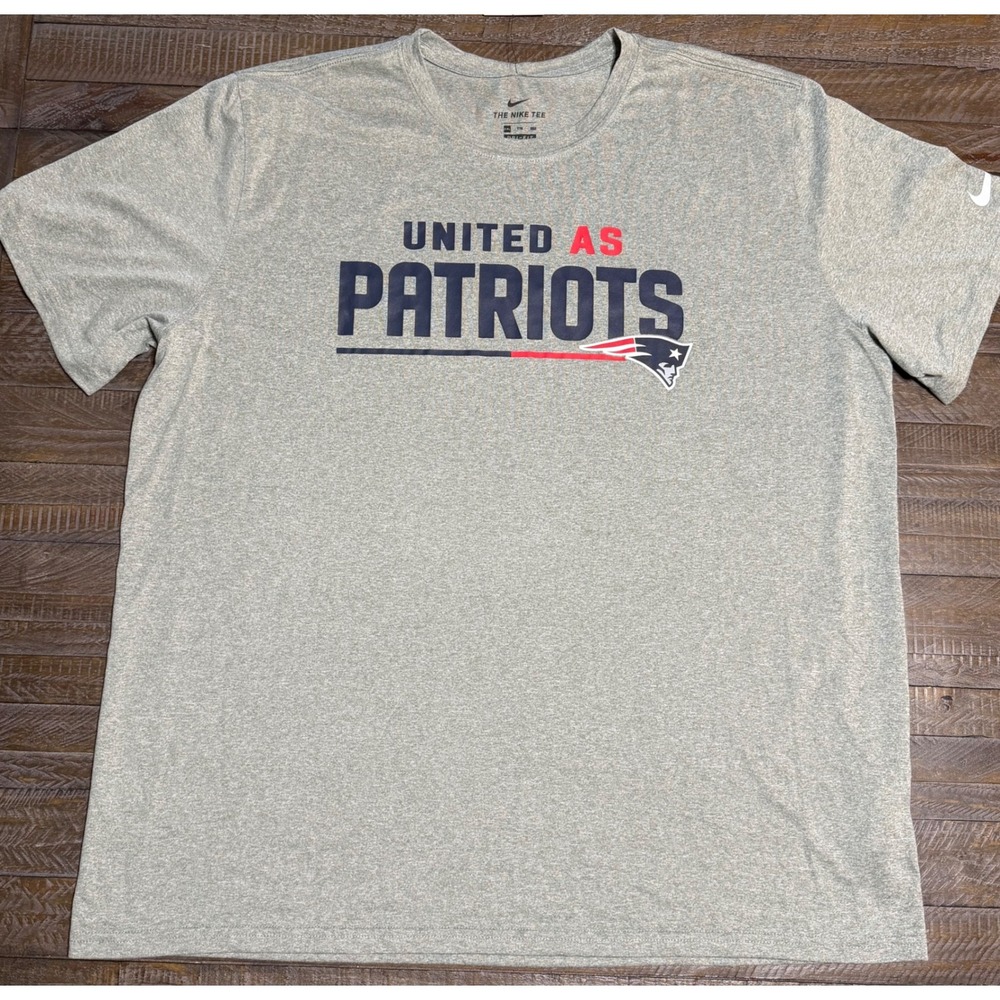 Nike T-Shirt Mens XXL Grey NWT New England Patriots United As Patriots N822-08G
